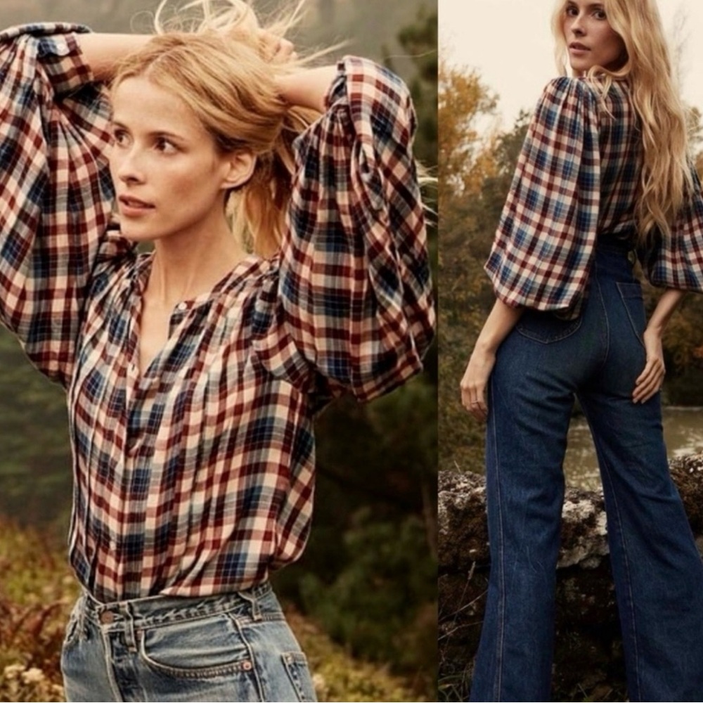 Doen Harlow Flannel Blouse - Size XS